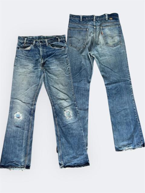 Levi's RARE THRASHED Vintage 70s SF207 Levi’s Boot Cut Orange Tab