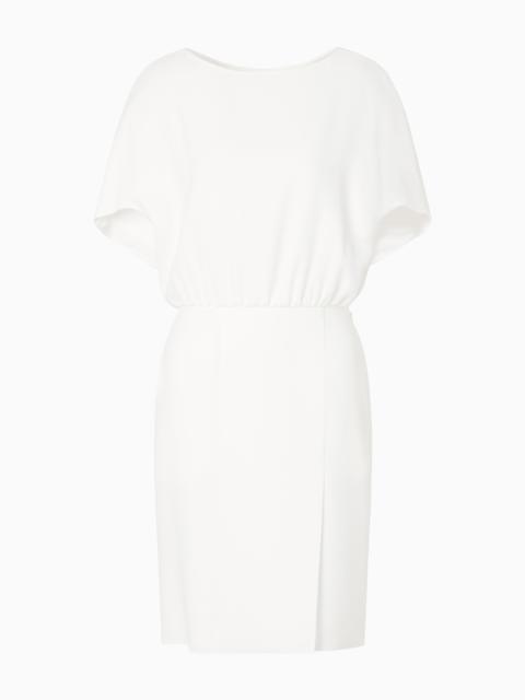 EMPORIO ARMANI TECHNICAL CADY DRESS WITH BATWING SLEEVES
