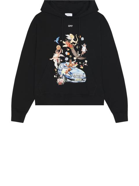 【関税込み】Off-White ブルー Big Bookish Skate フーディ Off-White Big Bookish Skate Hoodie | REVERSIBLE