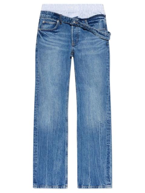 Alexander Wang Alexander Wang Women Boxer Detail And Drop Waistband Slim Fit Jeans