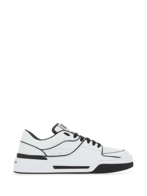 Dolce & Gabbana Man Two-Tone Leather New Roma Sneakers