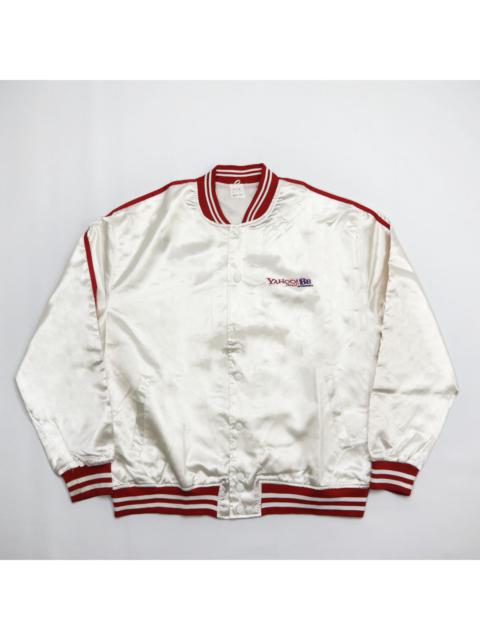 Other Designers Vintage - YAHOO! JAPAN Broadband Varsity Bomber Windbreaker Satin