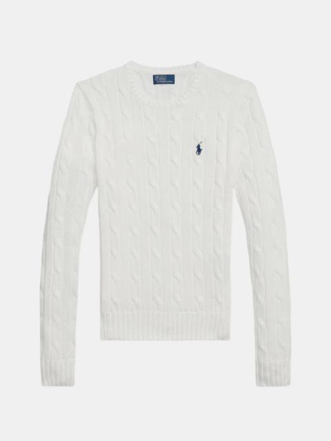 Polo Ralph Lauren White Julianna Long Sleeve Pullover Sweater