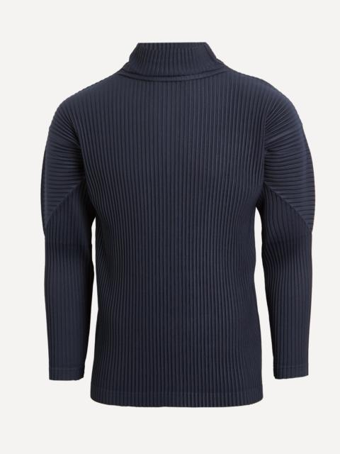 ISSEY MIYAKE BASICS Pleated Turtleneck Top