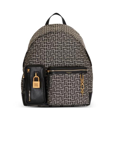 Balmain Pulse monogram jacquard backpack