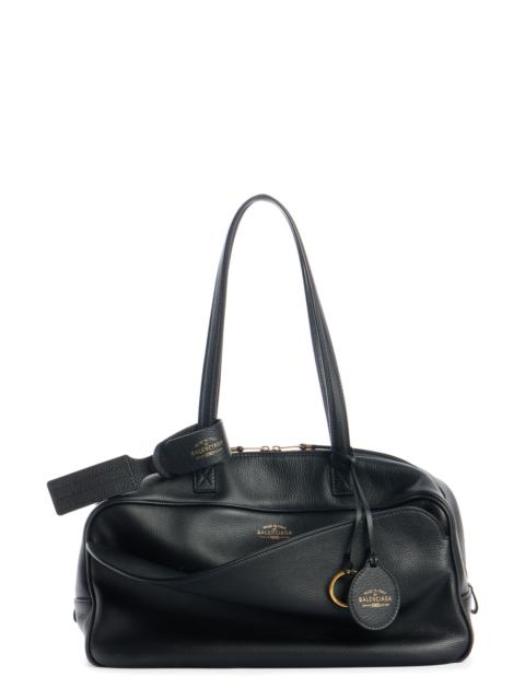 BALENCIAGA Balenciaga Medium Bowling Leather Satchel in Black at Nordstrom