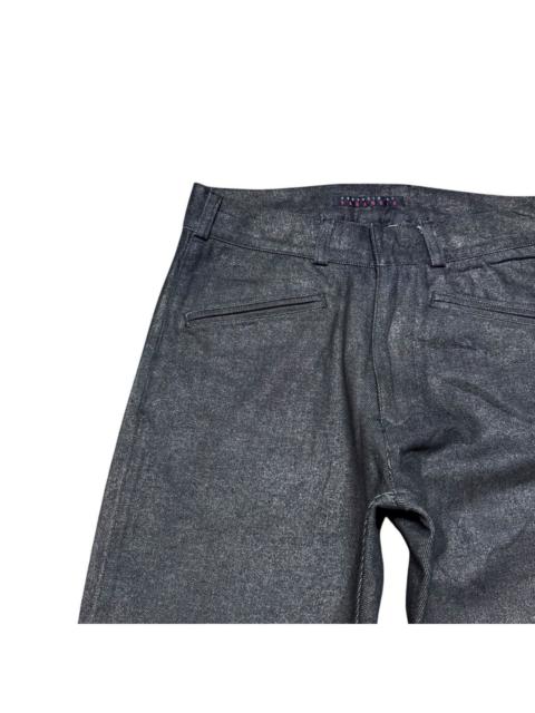 Other Designers Japanese Brand - PARANOID Black Waxed Shining Denim Flare Jeans