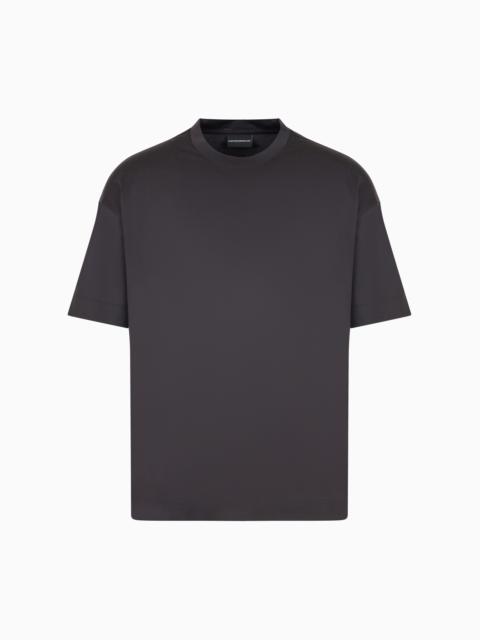 EMPORIO ARMANI Loose-fit T-shirt in an ASV Lyocell-blend jersey