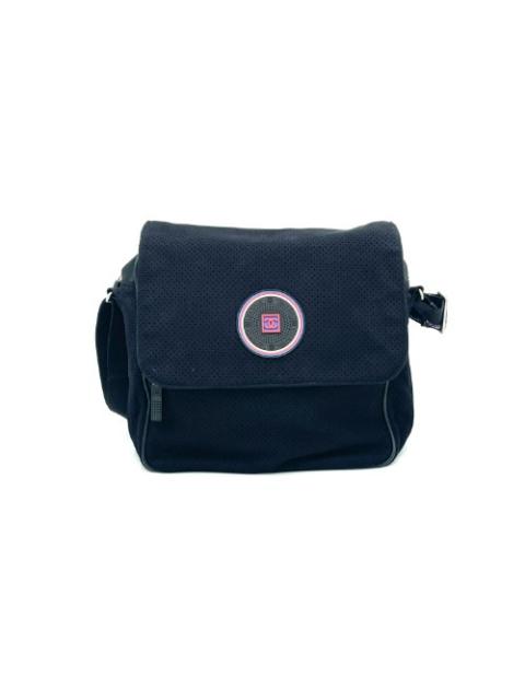 CHANEL Chanel No. 11 Sportline Black Coco Mark Mesh Messenger Bag