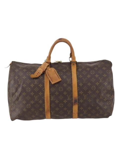 Louis Vuitton Keepall leather travel bag