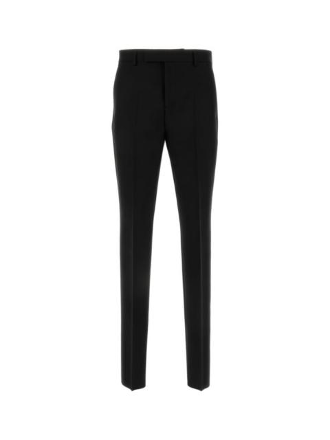 Black wool blend pant