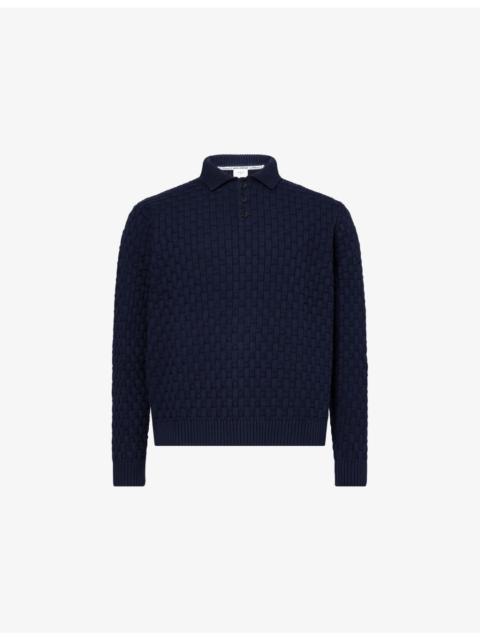 PERCIVAL Stine Striped Knitted Polo Shirt