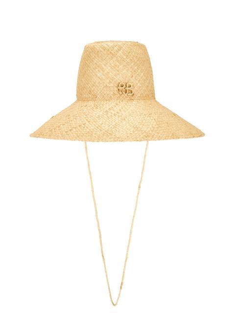 RUSLAN BAGINSKIY Monogram-Embellished Wide Brim Hat