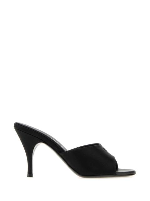 Miu Miu Miu Miu Women Black Satin Mules