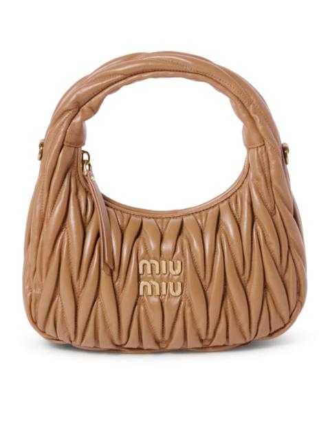 Miu Miu Miu Miu Women Wander Hobo Bag In Matelassé Nappa