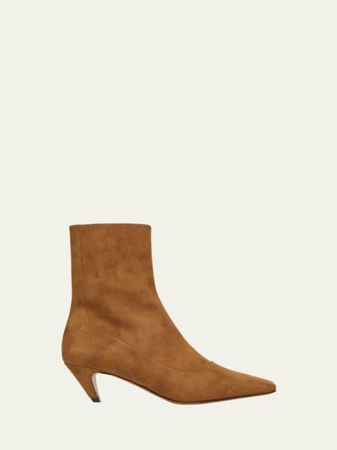 Stella McCartney Spur Vegan Suede Ankle Booties