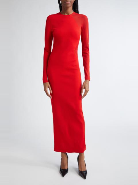 Stella McCartney Stella McCartney Miracle Long Sleeve Compact Knit Dress in Lipstick Red at Nordstrom