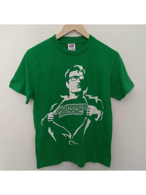 Other Designers Band Tees - Vintage Summer Sonic Concert Rock Band List Superman Shirt