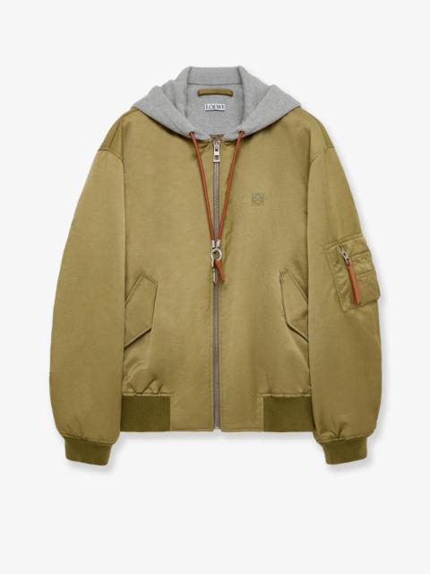 Loewe Loewe Technical Fabric Bomber Jacket Green