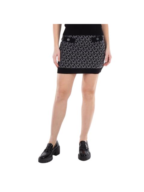 Other Designers Michael Kors Monogram Jacquard Knitted Skirt
