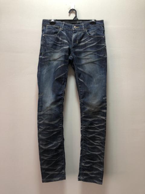 Neil Barrett BLACK BARRETT by Neill Barrett Denim Pants Slim Fit Painted