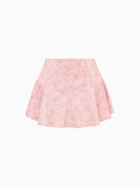 LoveShackFancy Livetta Floral Bow Print Active Skirt