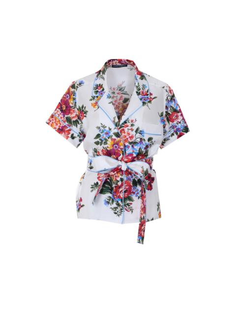 Dolce & Gabbana Dolce&Gabbana Women Flower Bouquet-Print Twill Vanity Shirt