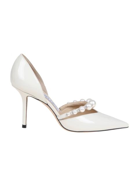 Aurelie 85 Patent Leather Pumps With Applied Pearls