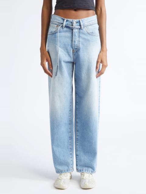 Acne Studios 1991 Toj Distressed High Waist Loose Fit Jeans