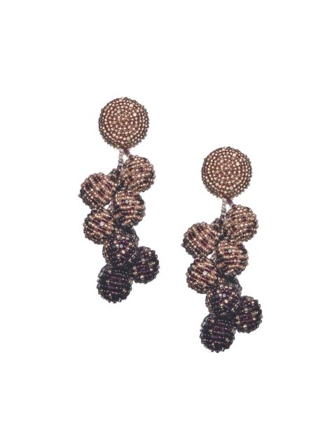 SACHIN & BABI COCONUTS EARRINGS - ROSE GOLD/AUBERGINE