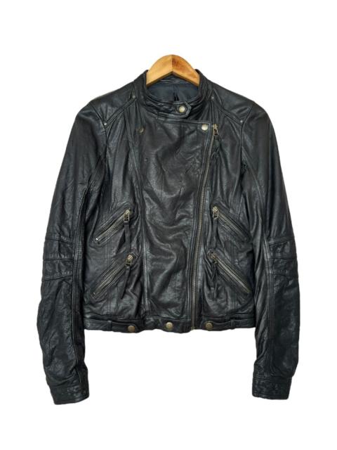 Other Designers Japanese Brand - Sheep Leather Multizip Gothic Black Leather Racing Jacket