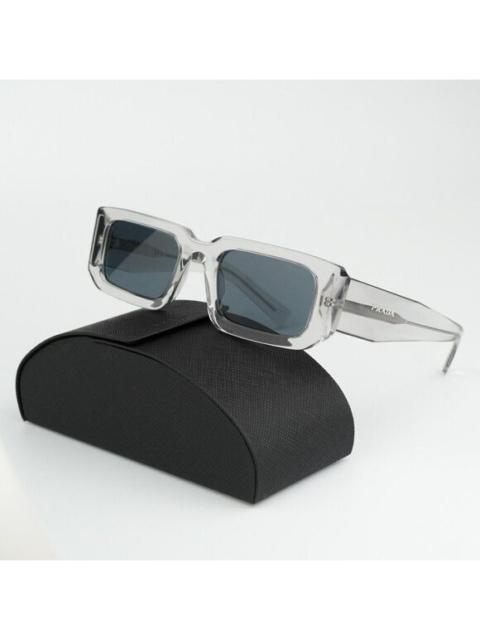 Prada NEW Prada PR06YS 12R09T Transparent Grey Dark Grey Rectangle Unisex Sunglasses