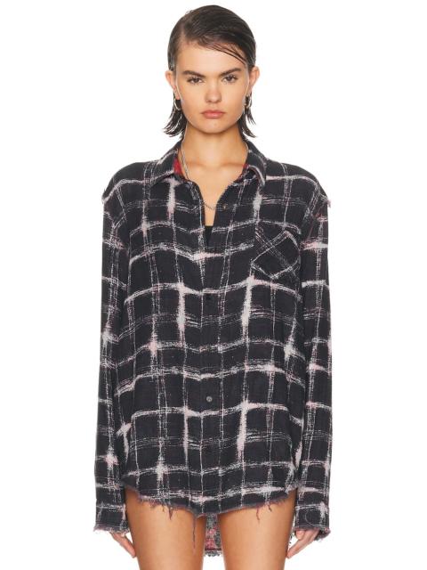 R13 Reversible Shredded Seam Shirt