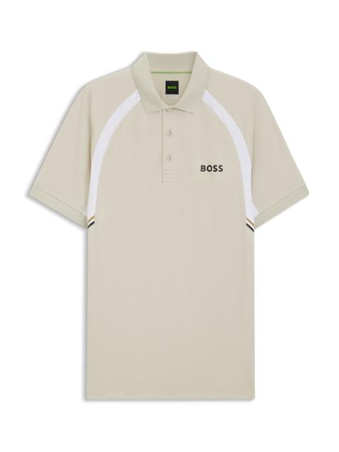 BOSS QUICK-DRY SLIM-FIT POLO SHIRT WITH FOUR-WAY STRETCH