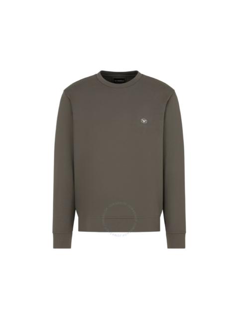 Emporio Armani Logo Patch Crew-Neck Sweatshirt, Size Small