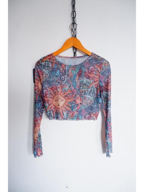 Hysteric Glamour Vintage JPG Style Mesh Tattoo Cropped L/S