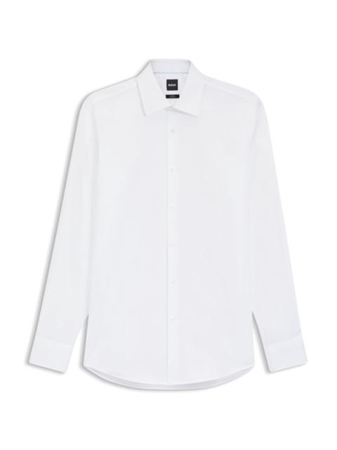 BOSS EASY-IRON SLIM-FIT SHIRT IN COTTON POPLIN