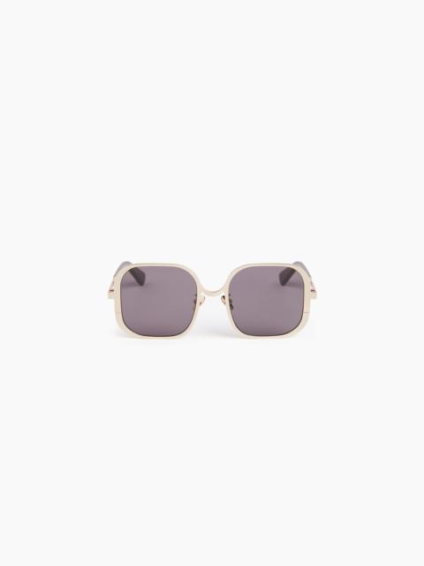 NINA RICCI Upside-down square shiny rose gold Sunglasses