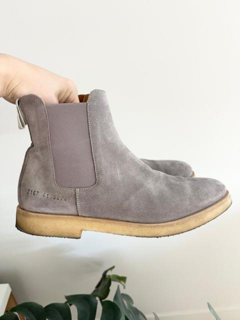 STEAL! Common Projects Chelsea Boots in Suede Grey