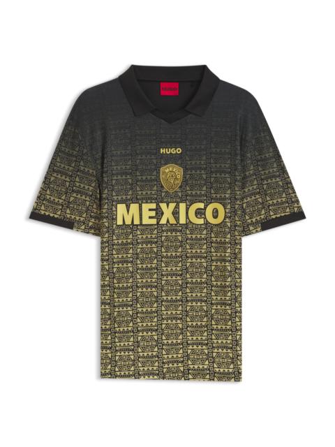 HUGO RELAXED-FIT SOCCER T-SHIRT WITH NATION DETAILING