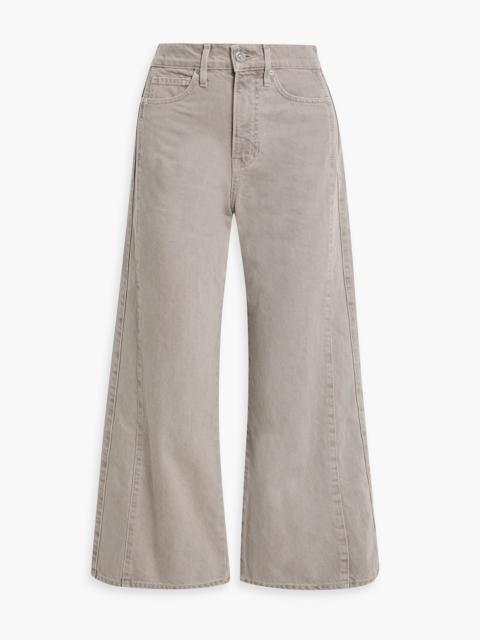 VERONICA BEARD Taylor cropped high-rise wide-leg jeans