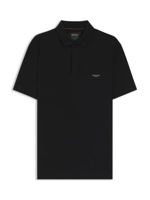 BOSS BOSS X ASTON MARTIN POLO SHIRT IN COTTON AND SILK