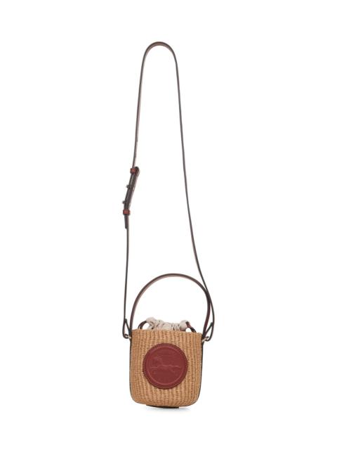 Brown mini Horse Medal basket bag