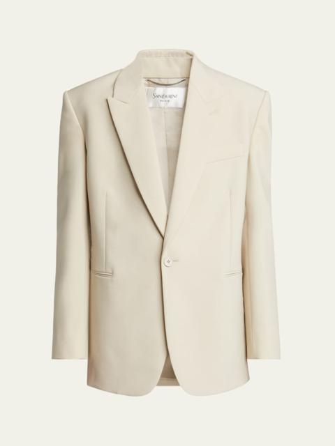SAINT LAURENT Men's Wool-Silk Relaxed Sport Coat
