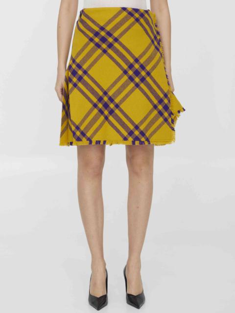 Burberry Women Check Wool Kilt