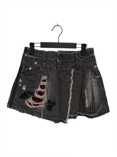 Other Designers Japanese Brand - Steals🔥ALGONQUINS Japan Pleated & rugged destroy mini skirt