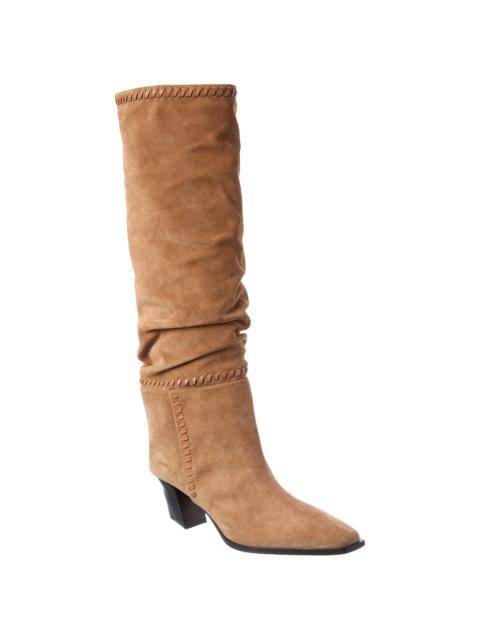 JIMMY CHOO Jimmy Choo Hart Stitch 60 Suede Knee-High Boot
