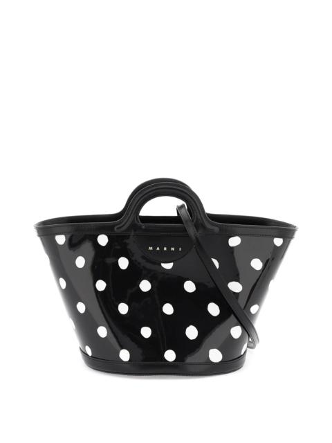 Marni Patent Leather Tropicalia Bucket Bag With Polka-Dot Pattern Women