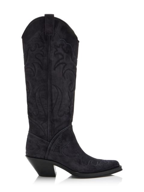 GABRIELA HEARST Capitana Suede Western Boots black