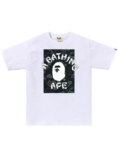 A BATHING APE® BAPE Japanese Tattoo Camo On College Tee 'White/Black'